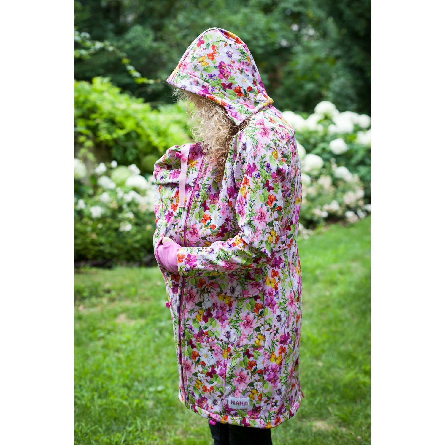 babywearing coat, FLOWERS