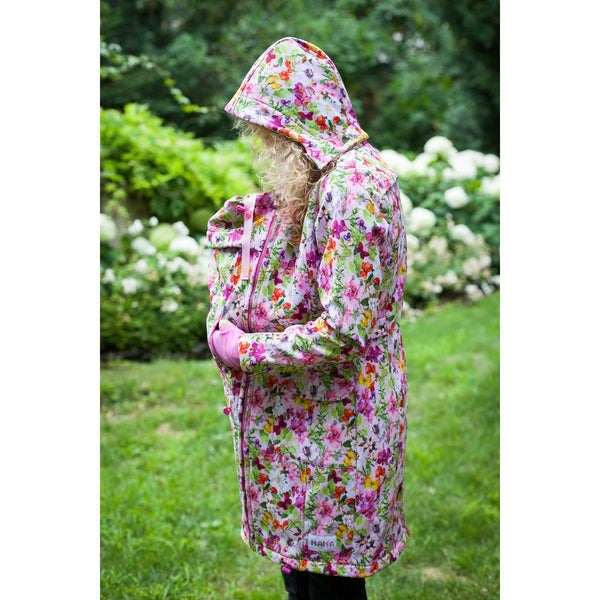 babywearing coat, FLOWERS
