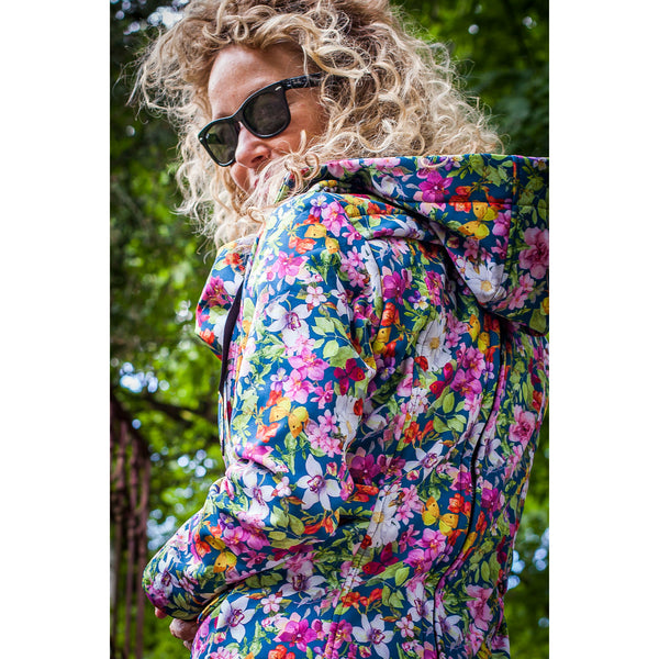 babywearing coat, FLOWERS